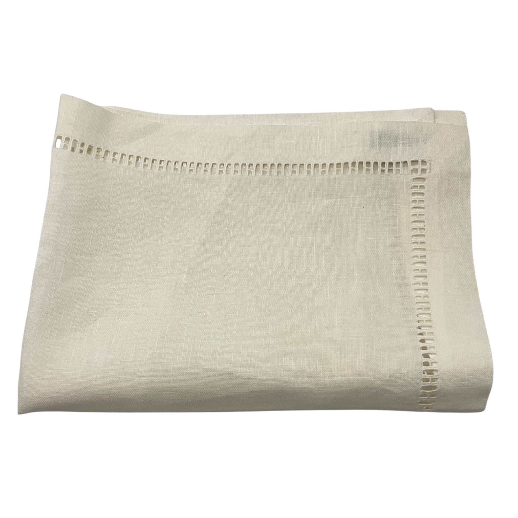 Hermes Ecru H Cut Out Patterned Linen Breakfast Napkins with Box (Assortment / Set of 7)