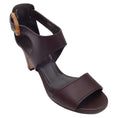 Load image into Gallery viewer, Gucci Dark Brown Lifford Open Toe Bamboo Buckle Mid-Heel Leather Sandals
