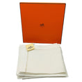 Load image into Gallery viewer, Hermes Ecru Coconut H Cut Out Patterned Linen Breakfast Napkins with Box (Assortment / Set of 7)
