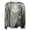 Load image into Gallery viewer, Chloe Vintage Silver Metallic Pleated Silk Blouse

