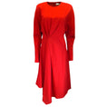 Load image into Gallery viewer, Alexandre Vauthier Red Long Sleeved Viscose Midi Dress
