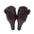 Load image into Gallery viewer, Gucci Dark Brown Lifford Open Toe Bamboo Buckle Mid-Heel Leather Sandals
