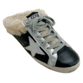 Load image into Gallery viewer, Golden Goose Deluxe Brand Black / SIlver Shearling Lined Sneaker Mules
