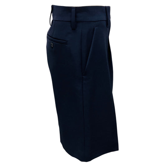 Prada Navy Blue Wool Gabardine Bermuda Shorts