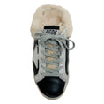 Load image into Gallery viewer, Golden Goose Deluxe Brand Black / SIlver Shearling Lined Sneaker Mules
