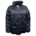 Load image into Gallery viewer, Loewe Vintage Navy Blue / Gold Studded Silk Satin Bomber Jacket
