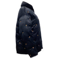 Load image into Gallery viewer, Loewe Vintage Navy Blue / Gold Studded Silk Satin Bomber Jacket
