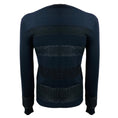 Load image into Gallery viewer, Giambattista Valli Navy Blue Lace Trimmed Cashmere Knit Pullover Sweater
