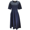 Load image into Gallery viewer, Marni Navy Blue Short Sleeved Flared Jersey Midi Dress
