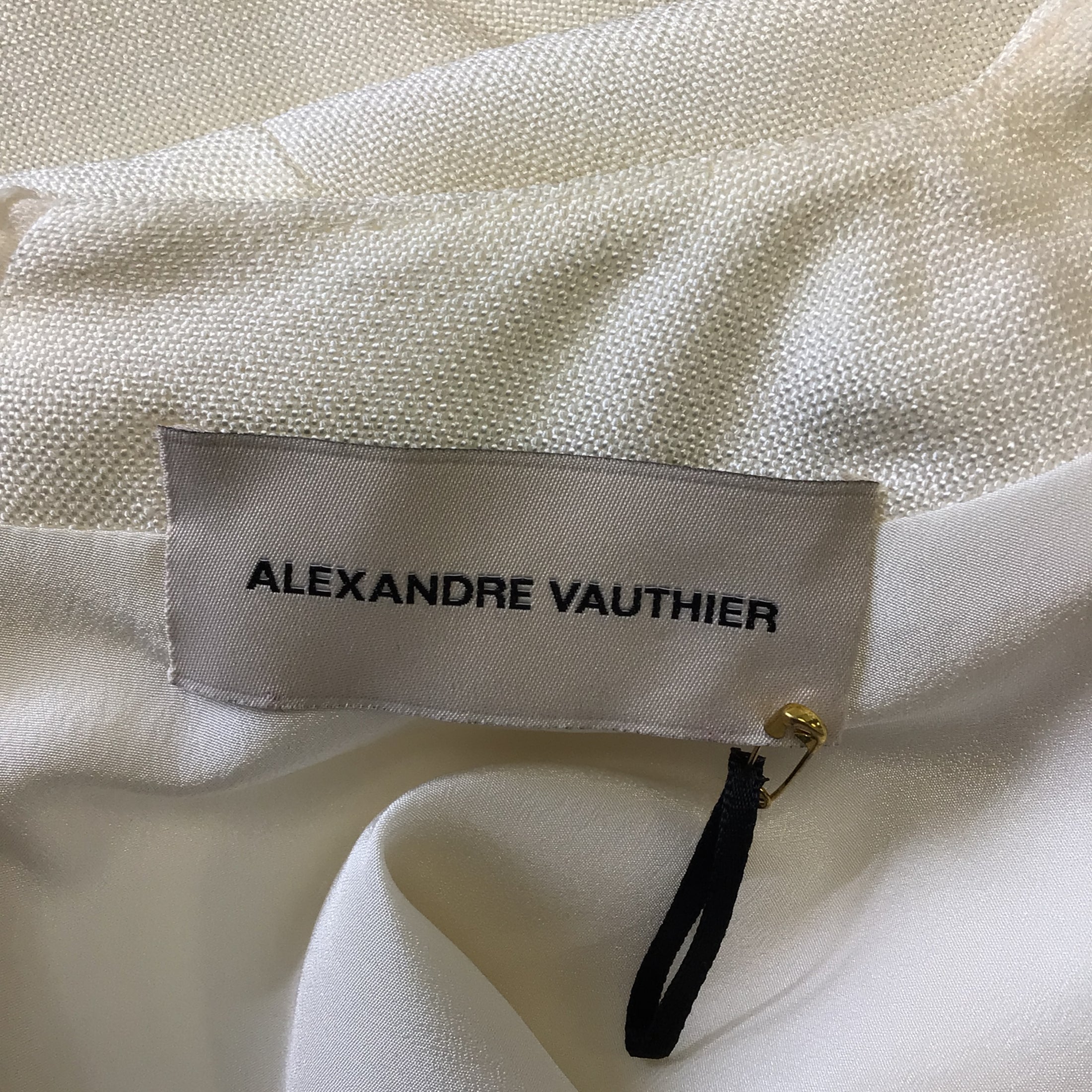 Alexandre Vauthier Ivory Long Sleeved Viscose Midi Dress