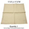 Load image into Gallery viewer, Hermes Beige H Embroidered Linen Napkins with Box (Assortment / Set of 2)
