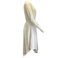 Load image into Gallery viewer, Alexandre Vauthier Ivory Long Sleeved Viscose Midi Dress
