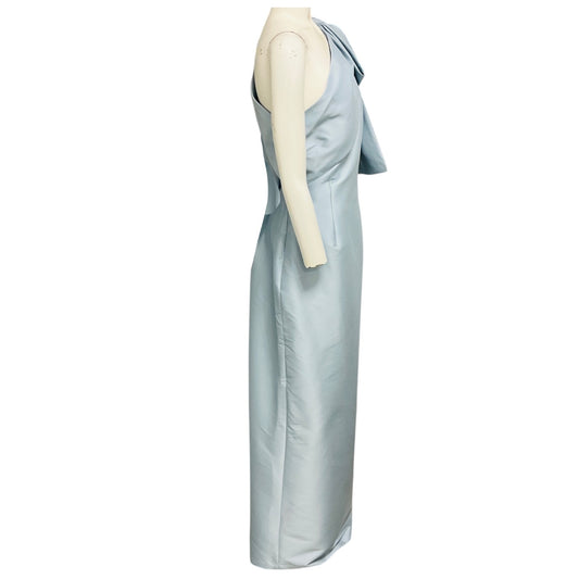 Sachin & Babi Ash Blue Bonnie One Shoulder Column Gown