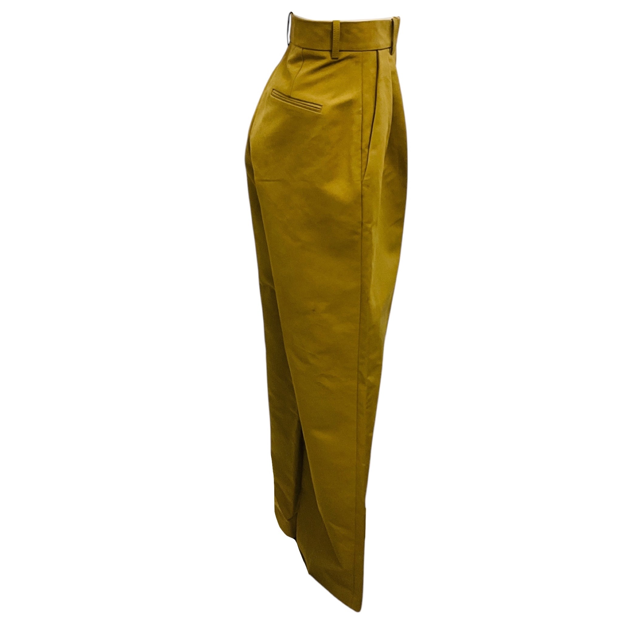 Alex Perry Khaki Tailored Cotton Trouser