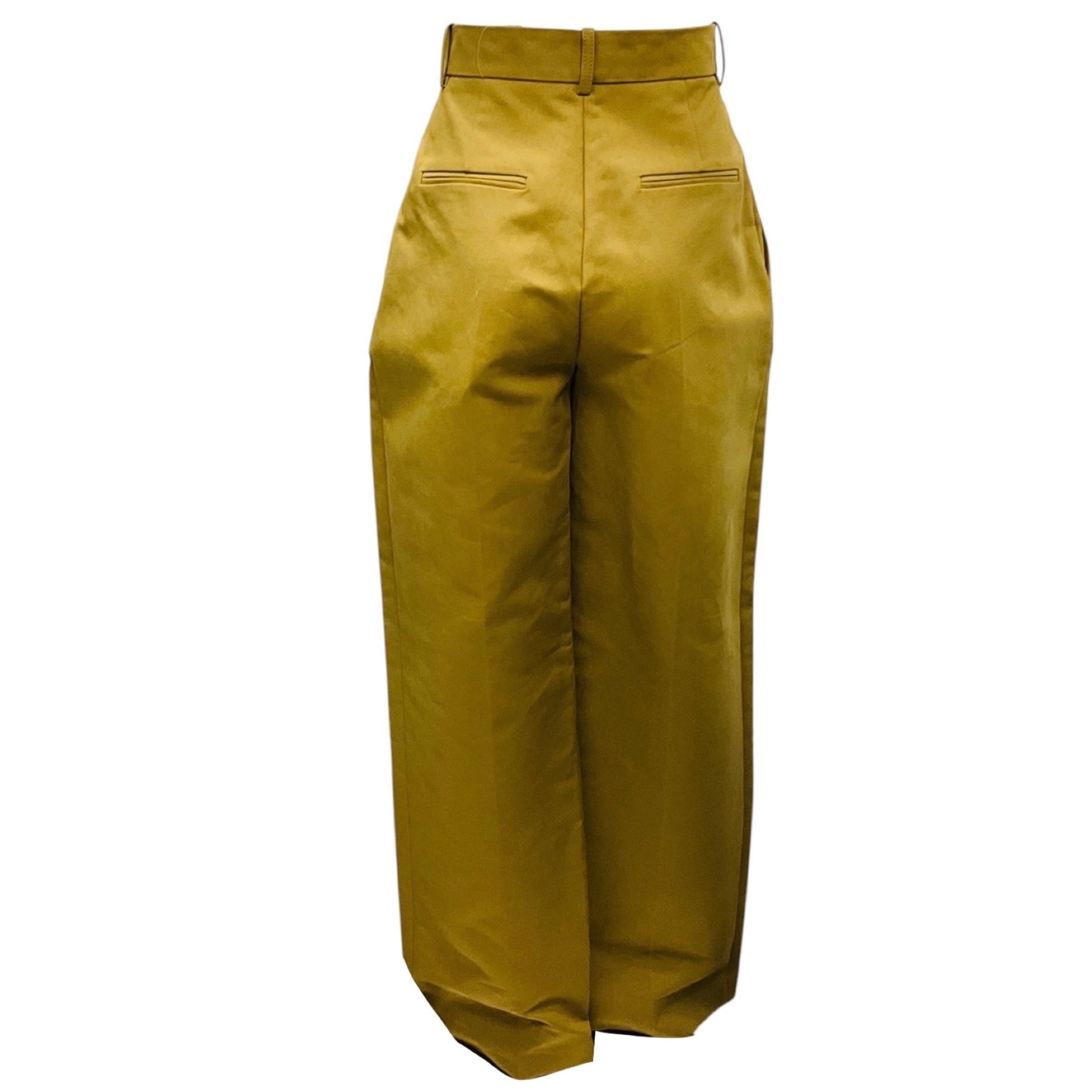 Alex Perry Khaki Tailored Cotton Trouser