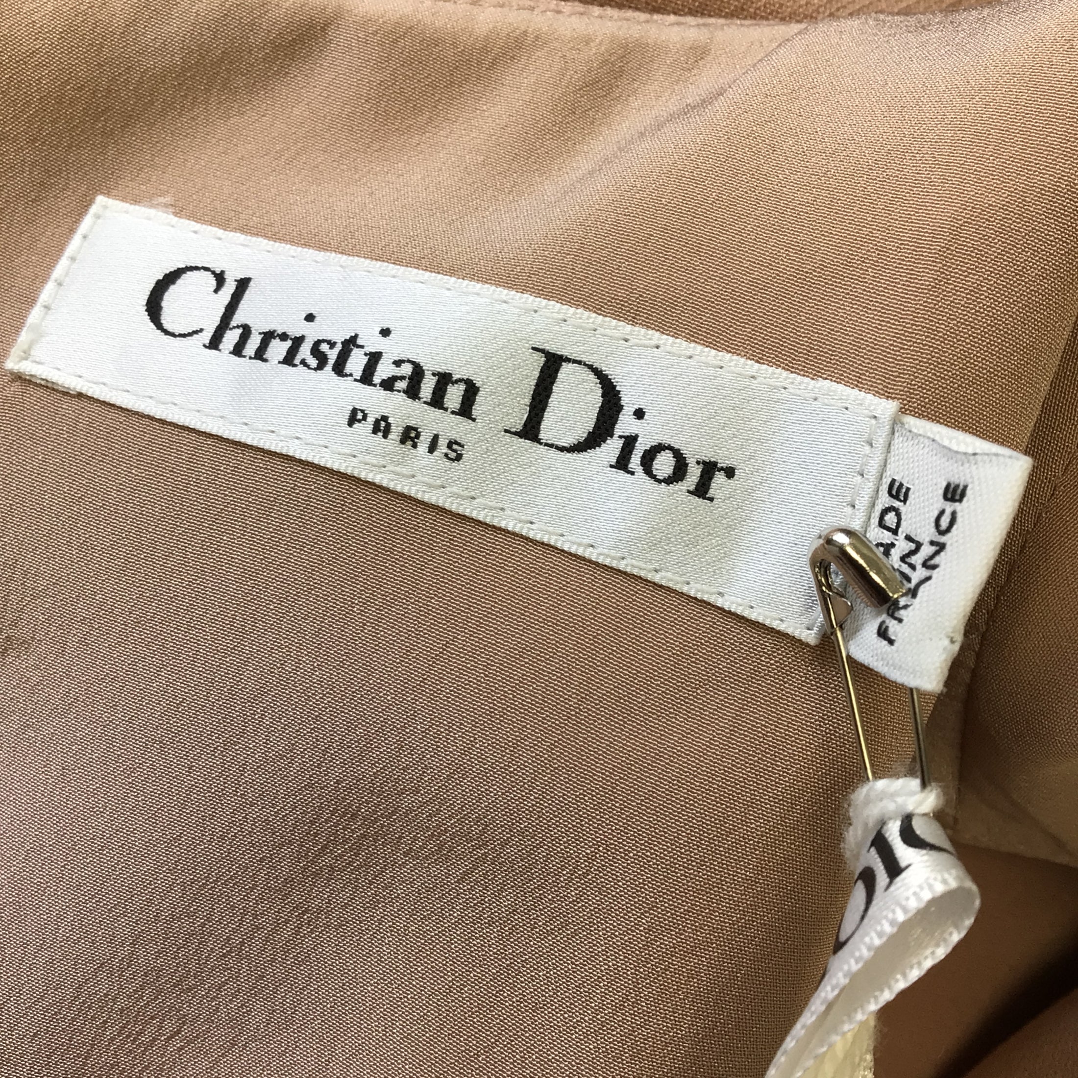 Christian Dior Blush Pink Sleeveless Pleated Wool Dress