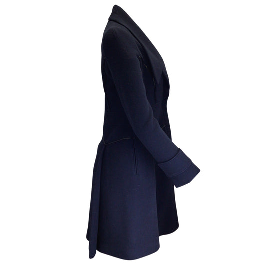 Givenchy Navy Blue Wool and Cashmere Trench Coat