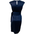 Load image into Gallery viewer, Carolina Herrera Navy Blue Silk Dress with Tie at Waist
