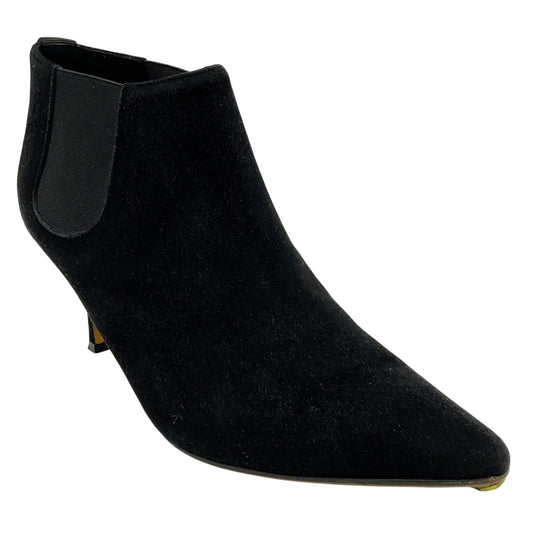 Manolo Blahnik Black Suede Dildi 70 Suede Booties
