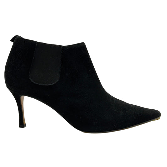 Manolo Blahnik Black Suede Dildi 70 Suede Booties