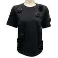 Load image into Gallery viewer, Akris Punto Black Bead Embellished Short Sleeved Top
