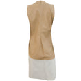 Load image into Gallery viewer, Reed Krakoff Ivory / Tan Leather Sleeveless Dress
