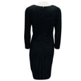 Load image into Gallery viewer, Talbot Runhof Black Glitter Long Sleeved V-Neck Cocktail Dress

