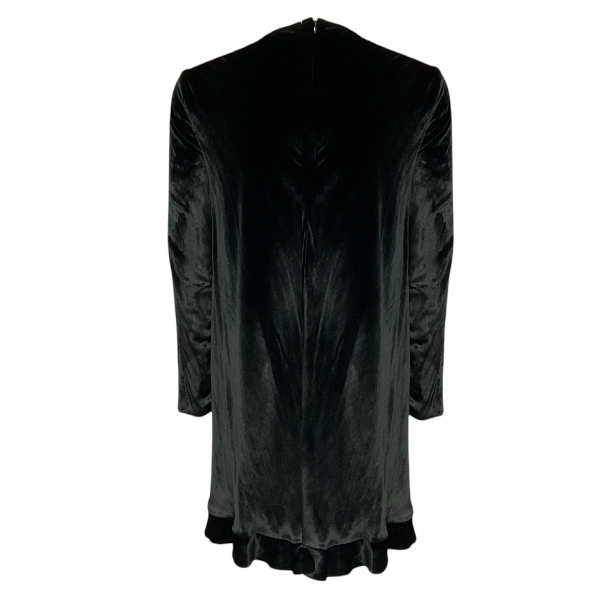 RED Valentino Black Lace Trimmed Velvet Dress