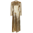Load image into Gallery viewer, Saloni Gold Sequin Jena Midi Dress

