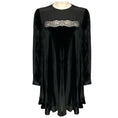 Load image into Gallery viewer, RED Valentino Black Lace Trimmed Velvet Dress
