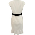 Load image into Gallery viewer, Paule Ka Ivory Cap Sleeve Dress with Black Waist
