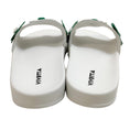 Load image into Gallery viewer, Vivetta White Leather Slide Sandals with Green Flowers
