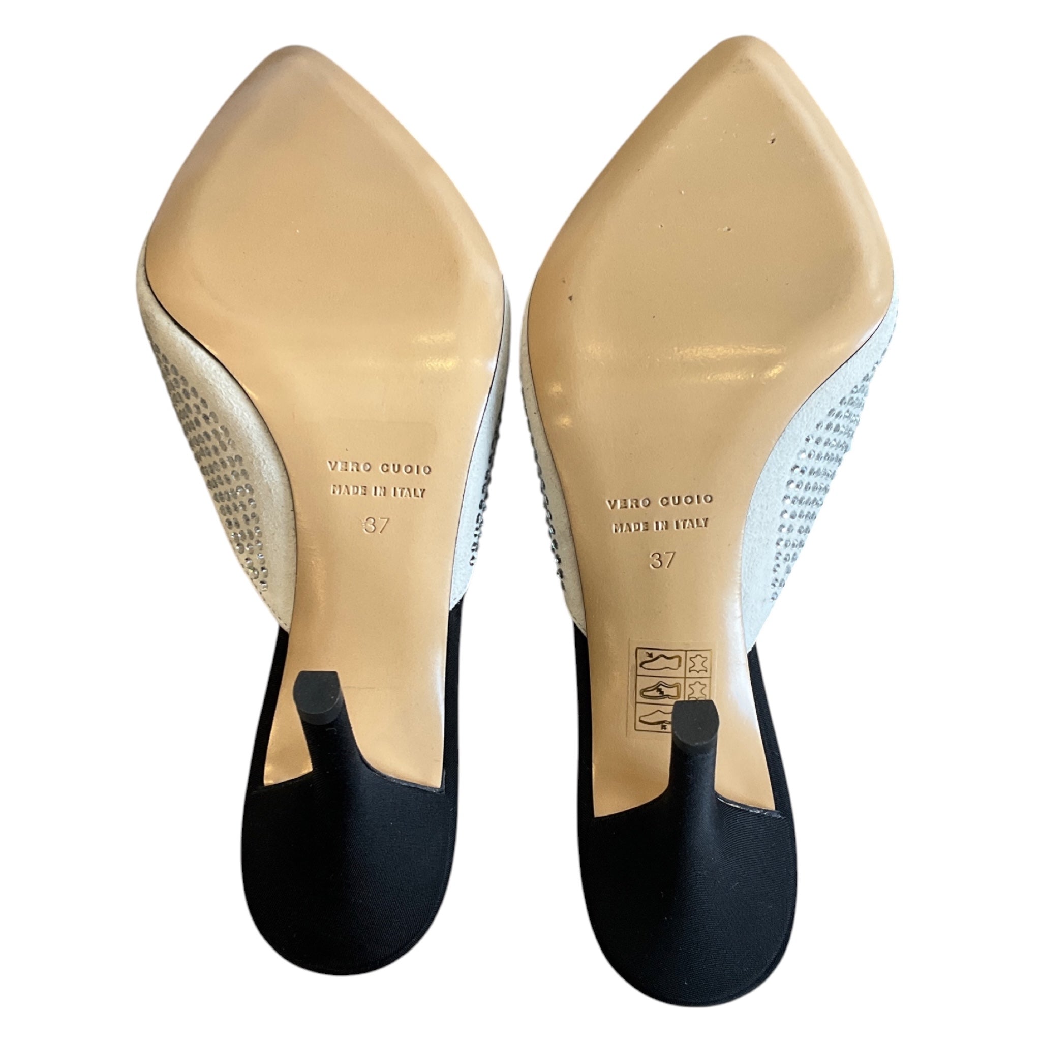 Gia Borghini Black / Silver Perni Strass Mules