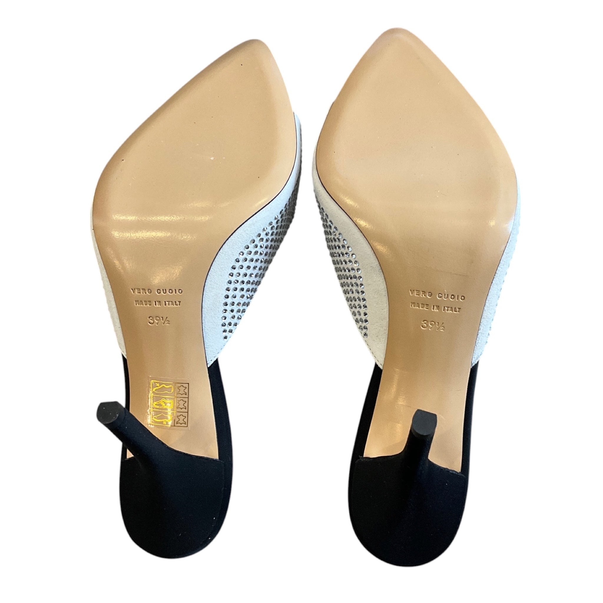 Gia Borghini Black / Silver Perni Strass Mules