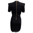Load image into Gallery viewer, Balmain Black Knit Deep V Neck Dress with Gold Buttons
