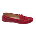 Load image into Gallery viewer, Tod's Red Grained Patent Leather Flats / Loafers
