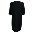 Load image into Gallery viewer, Olivine Gabbro Black Short Sleeved Wool Gauze Shift Dress
