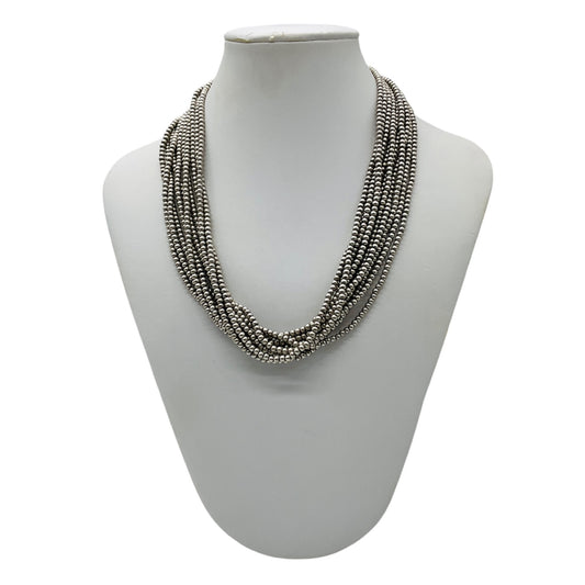 Tiffany & Co. Sterling Silver Beaded Multi Strand Torsade Collar Necklace