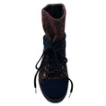 Load image into Gallery viewer, Chanel Navy / Red CC Logo Tweed Ankle Boots

