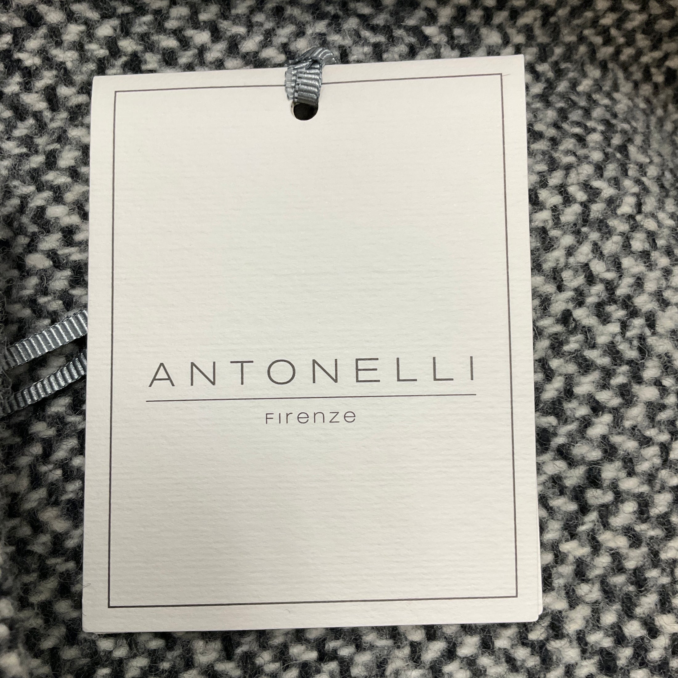 Antonelli Firenze Grey Fabriano Gilet Long Tweed Vest