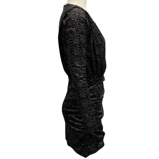 Misa Los Angeles Black Glitter Diviana Mini Dress