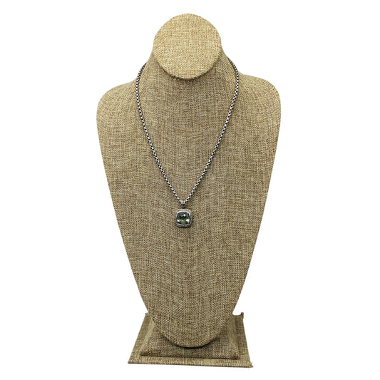 David Yurman Sterling Silver Albion Pendant Necklace with Prasiolite and Diamonds
