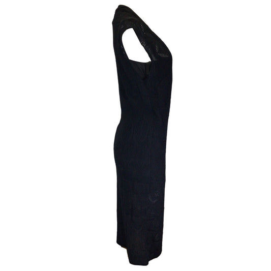 Missoni Black Sleeveless Silk Lined Knit Midi Dress