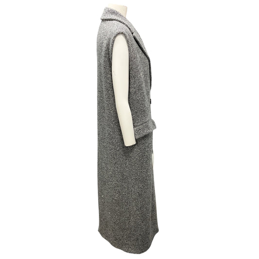 Antonelli Firenze Grey Fabriano Gilet Long Tweed Vest