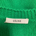 Load image into Gallery viewer, Celine Green Triomphe Logo Embroidered Cashmere Knit Pullover Sweater
