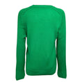 Load image into Gallery viewer, Celine Green Triomphe Logo Embroidered Cashmere Knit Pullover Sweater
