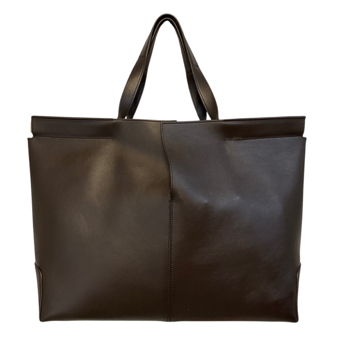Tod's Brown Genuine Leather Di Bag Folio Tote Handbag