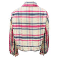 Load image into Gallery viewer, Alix of Bohemia Ivory / Pink / Navy Blue Cropped Double Breasted Plaid Cotton Jacket
