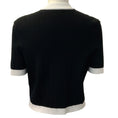 Load image into Gallery viewer, Balmain Black / White Button Front Knit Short Sleeved Jacket
