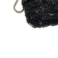 Load image into Gallery viewer, Zuhair Murad Black Sequin and Bead Embellished Evening Clutch with Box Chain Strap
